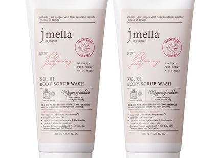 JMELLA  in France Blooming Peony Body Scrub Wash, 200ml, 2 Count