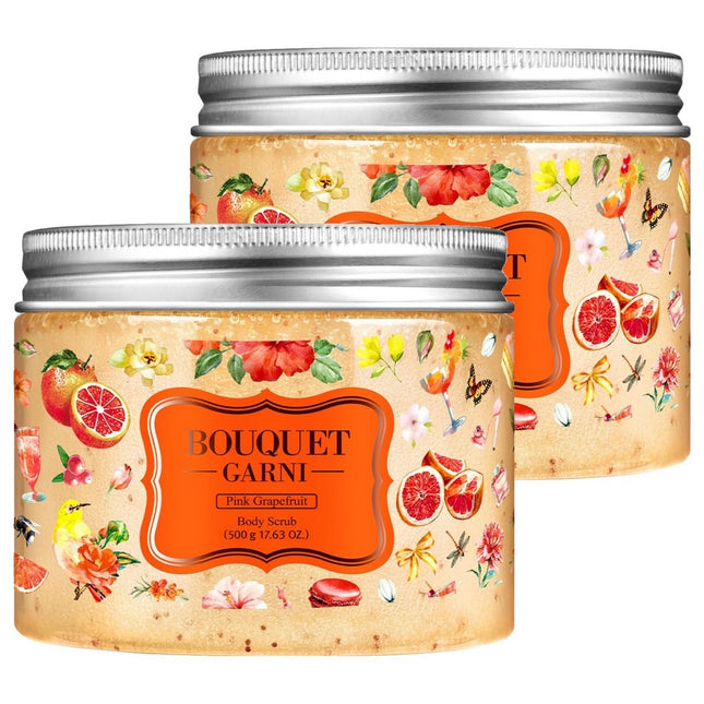 BOUQUET GARNI  Sugar Body Scrub Pink Grapefruit, 500g, 2 Count
