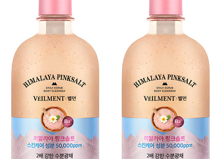 BELLMAN  Spa Moisture Glow Mild Salicylic Acid Scrub Body Wash Himalayan Pink Salt, 580ml, 2 Count