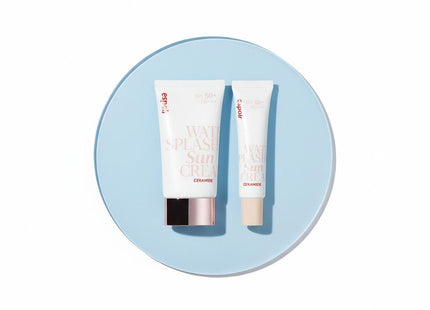 ESPOIR Water Splash Sun Cream Ceramide 60ml + Cleansing Foam 20ml Gift