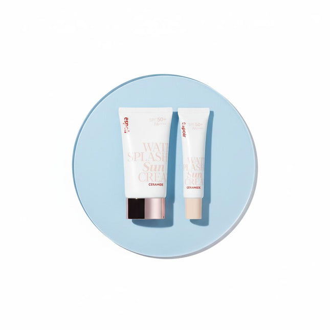 ESPOIR Water Splash Sun Cream Ceramide 60ml + Cleansing Foam 20ml Gift