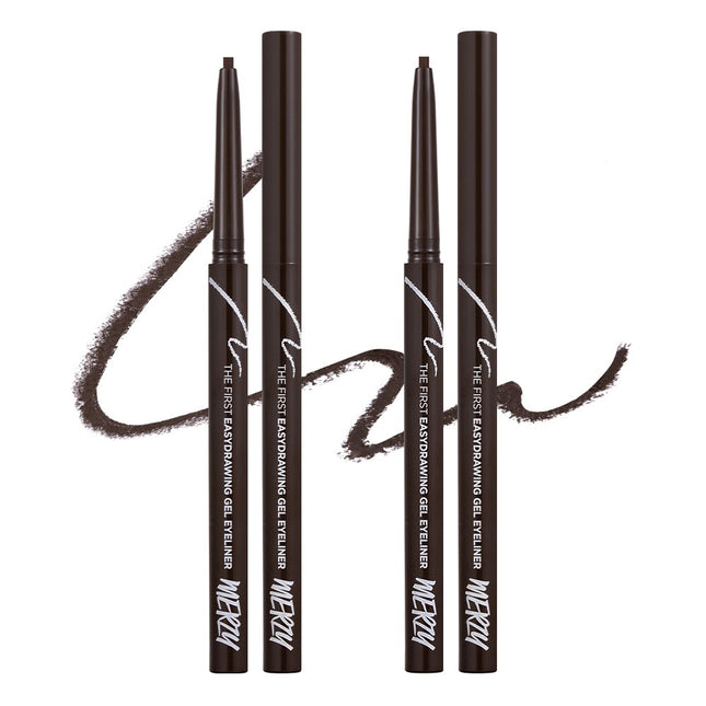 MERGE  The First Easy Drawing Gel Eyeliner 0.14g, EG2 Chestnut, 2-pack