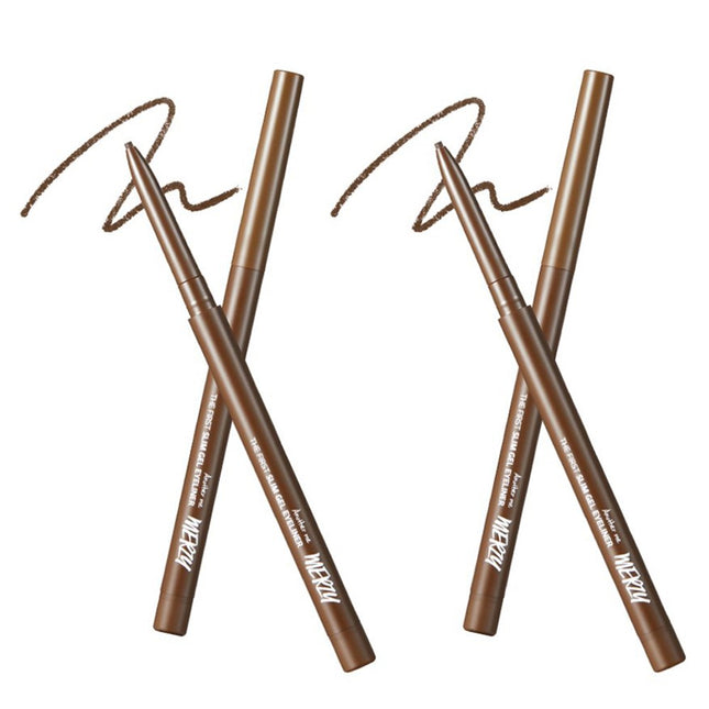 MERZY  The First Slim Gel Eyeliner 0.05g, GS4 Brown Quartz, 2pcs