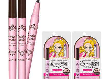 HEROINE MAKE  Smooth Liquid Eyeliner N 0.4ml, Brown, 2 Count