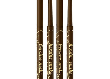 HEROINE MAKE  Long Stay Smooth Gel Pencil Eyeliner 0.1g, Dark Brown, 2 Count