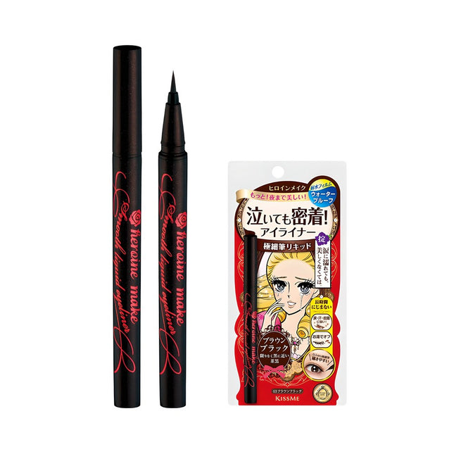 HEROINE MAKE  Smooth Liquid Eyeliner Super Keep 0.4ml, 03 Brown Black, 1 pc