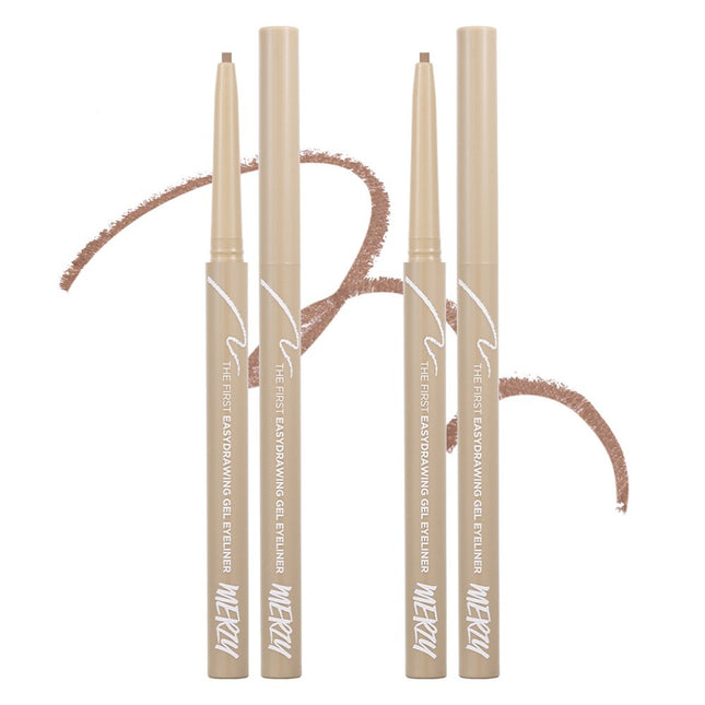 MERGE  THE FIRST EASY DRAWING GEL EYELINER 0.14g, EG6 Pecan, 2 count