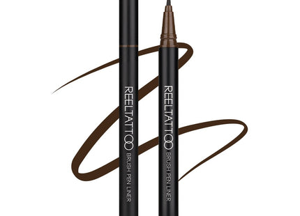 MARYTHOR  RilTattoo Brush Pen Liner Eyeliner 0.4g, Matte Brown, 1 Count