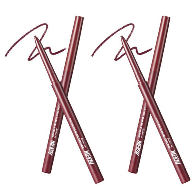 MERZY  THE FIRST SLIM GEL EYELINER 0.05g, GS5 BURGUNDY BERYL, 2 pcs