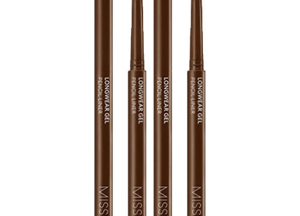 MISSHA  Long Wear Gel Pencil Liner 0.14g, Camel Brown, 2 Count