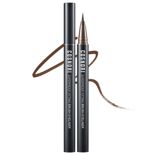COSNOIR  Super Proof Fitting Brush Eyeliner 0.6g, 1 count, 03 Brown