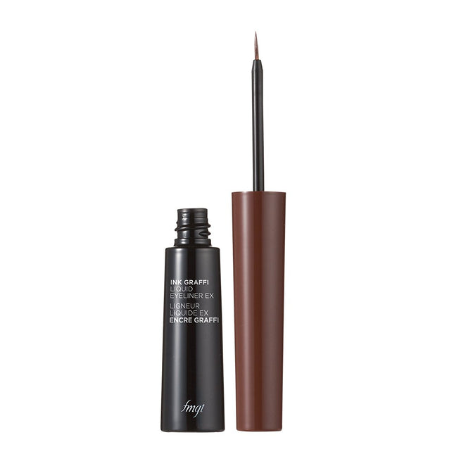 THE FACE SHOP fmgt Ink Graphy Liquid Liner EX 5.5g, 02 Deep Brown, 1 Count
