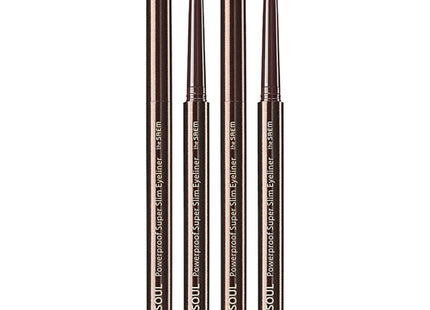 THE SAEM The Saem Eco Soul Waterproof Ultra Slim Eyeliner 0.1g, Choco Brown, 2 Count