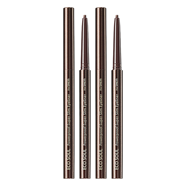 THE SAEM The Saem Eco Soul Waterproof Ultra Slim Eyeliner 0.1g, Choco Brown, 2 Count