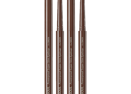THE SAEM  Eco Soul Waterproof Ultra Slim Eyeliner 0.1g, Thrill Brown, 2 Count