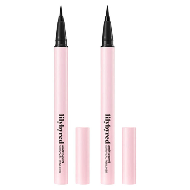 LILYBYRED  9 to 9 Survival Pen Liner 0.6g, Matte Black, 2pk