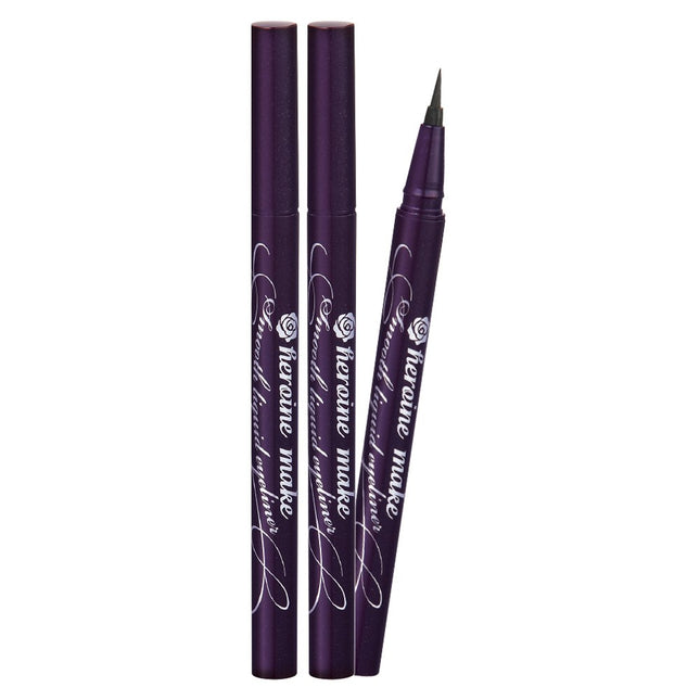 HEROINE MAKE  Smooth Liquid Eyeliner 0.4ml, 01 Deep Black, 2 Count