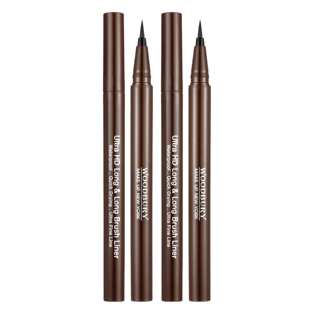 WOODBURY  Ultra HD Long & Long Brush Liner 0.6g, Brown, 2 Count