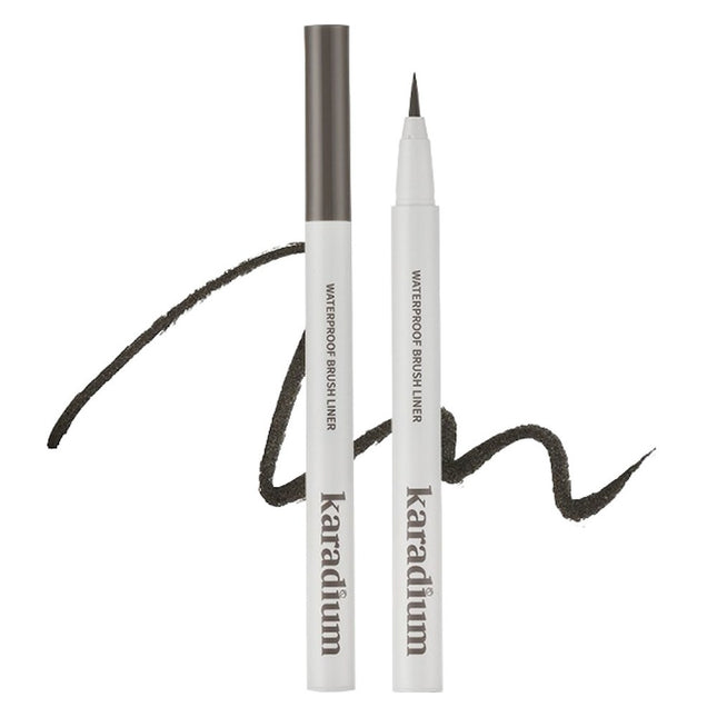 CARADIUM  Waterproof Brush Eyeliner, Real Black, 1 count