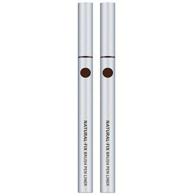 MISSHA  Natural Fix Brush Pen Liner 0.6g Brown, 2 Count