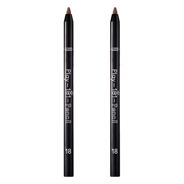 ETUDE HOUSE ETUDE PLAY 101 AUTO PENCIL LINER 0.5g, 18 BR407, 2 PACK
