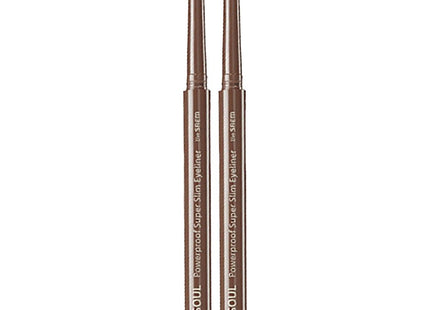 THE SAEM  Eco Soul Powerproof Ultra Slim Eyeliner 0.1g Teddy Brown (2 pcs)