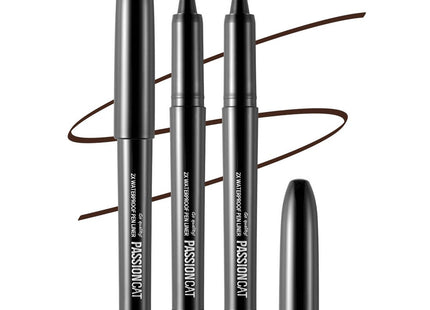 FASHION CAT  2X Waterproof Pen Eyeliner 1g, NO.2 Brown, 2 Count