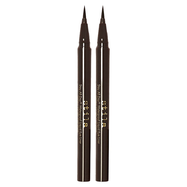 STILA  Stay All Day Dual-Ended Waterproof Liquid Eyeliner 1ml, Dark Brown, 2 Count