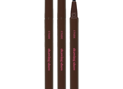 ETUDE HOUSE Etude House Drawing Show Brush Eyeliner 0.6g, Angsim Brown, 2 count