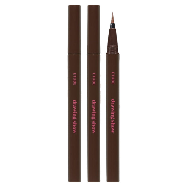 ETUDE HOUSE Etude House Drawing Show Brush Eyeliner 0.6g, Angsim Brown, 2 count