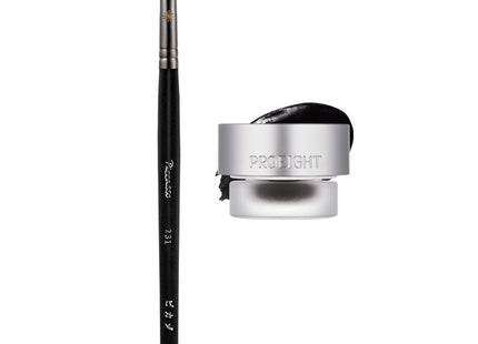 PRO EIGHT STAY ON GEL EYELINER + PICASSO 231 EYELI Pro Eight Stay On Gel Eyeliner 3.7g + Picasso 231 Eyeliner Brush Set, 01 Deep Black, 1 Count