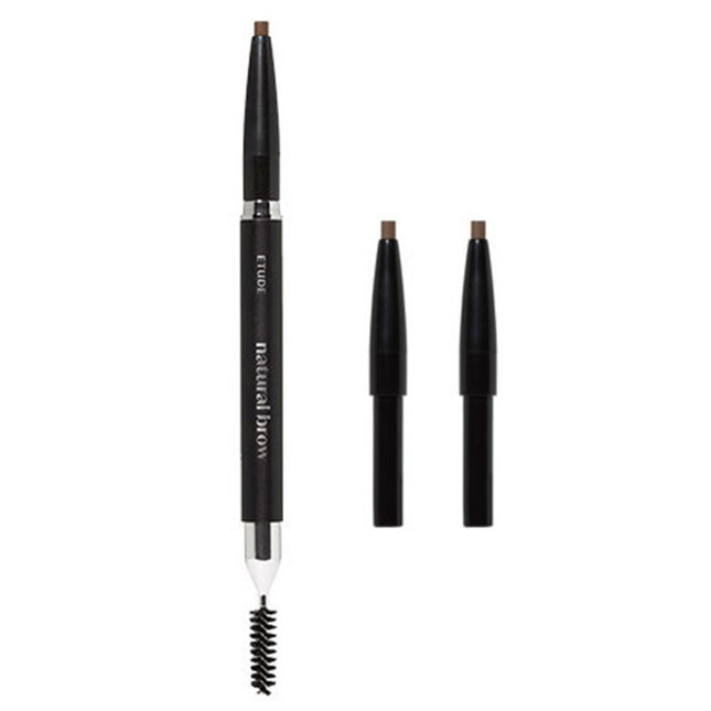 ETUDE  Natural Brow Auto Pencil 0.18g + Refill 2p Set, Mocha Brown 1