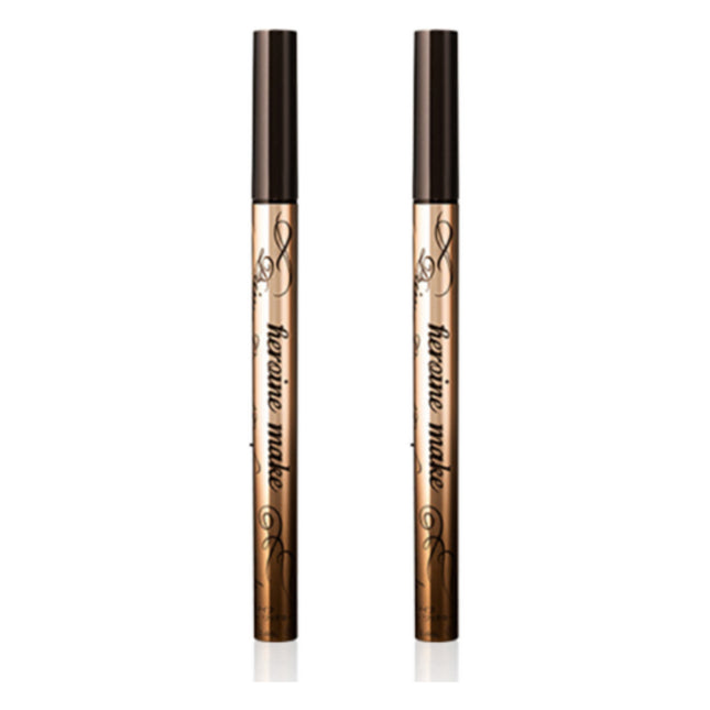 HEROINE MAKE  Prime Liquid Eyeliner Rich Keep 0.4ml, 02 Brown Black, 2 Count