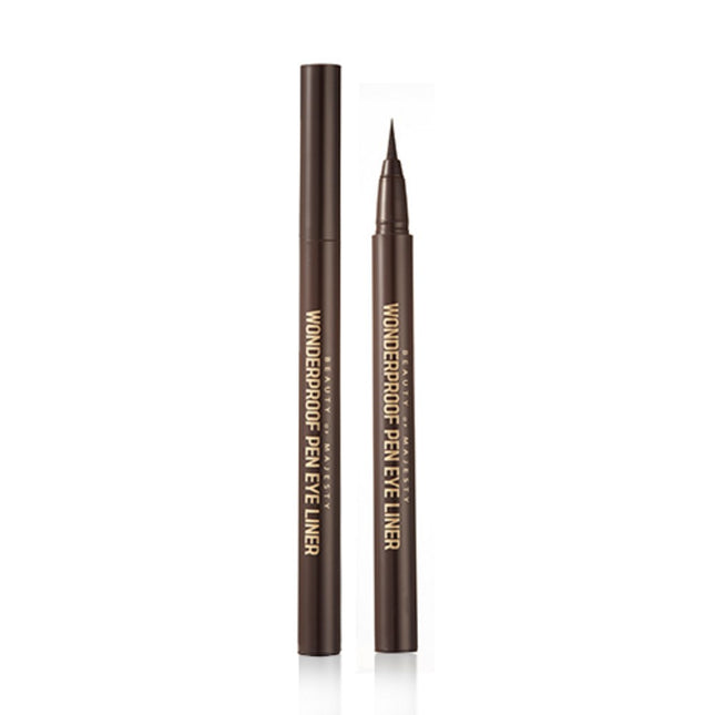 B.O.M BOM Wonderproof Pen Eyeliner 0.5g, 02 Wonderbrown, 1 Count