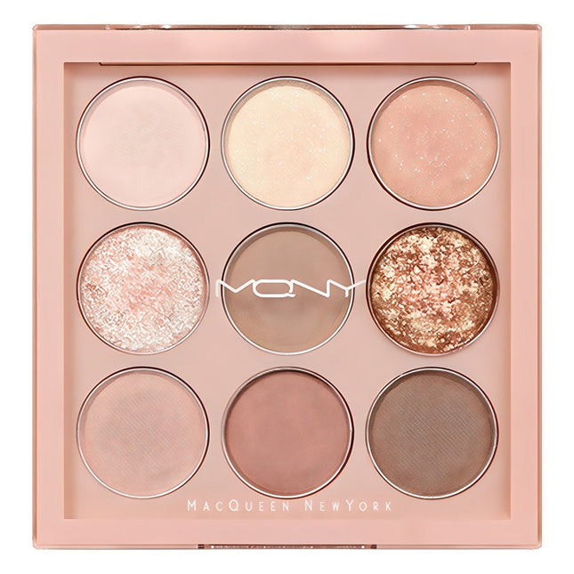 MCQUEEN NEWYORK  1001 Tone-on-Tone Shadow Palette PRO9, Nude Mood, 1 Count