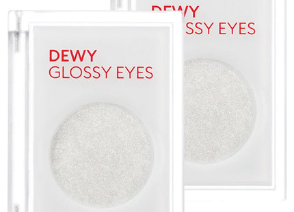 MISSHA  DEWY GLOSSY EYES EYESHADOW, WHITE BEACH, 2 COUNT