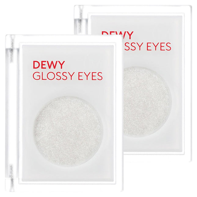 MISSHA  DEWY GLOSSY EYES EYESHADOW, WHITE BEACH, 2 COUNT