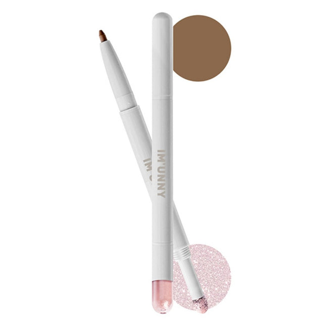 I'M MEME  I'M STICK SHADOW EYELINER PENCIL DUO, No.1 SHINE PINK, 1 count