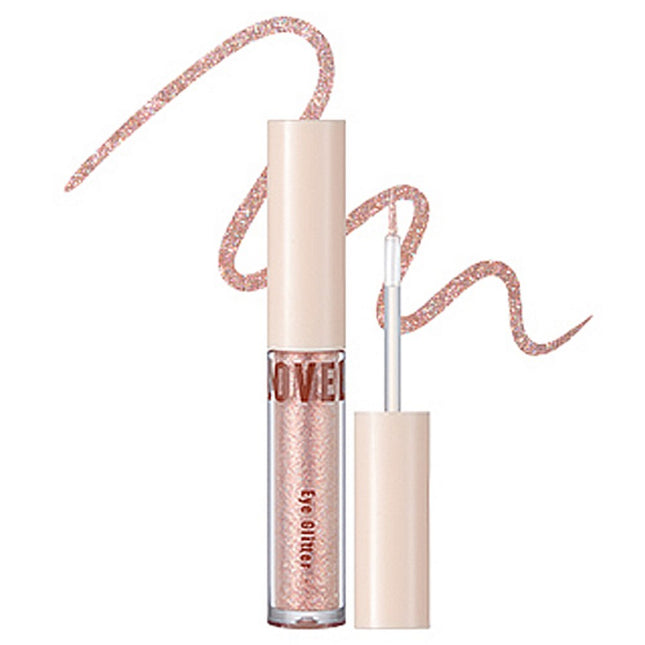 TONYMOLY Aegyo Beam Gling Glitter Eyeshadow, 02 Peach Beam, 1 count