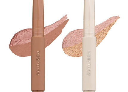 MARYSUD  Two Tone Shadow 0.9g x 2 Types Set, Glitter Tap + Royal Beige, 1 Unit