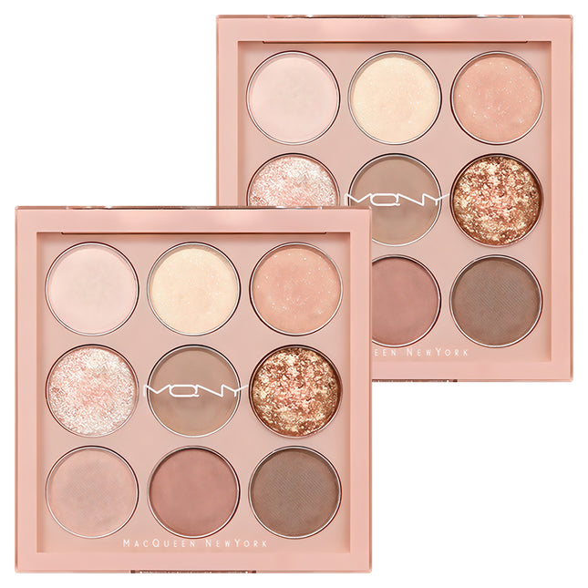 MCQUEEN NEW YORK  1001 Tone On Tone Shadow Palette PRO9, Nude Mood