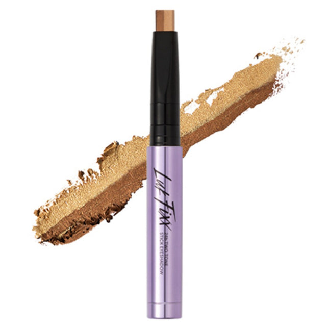 LUK  Two-Tone Eyeshadow, Beige Brown, 1 Count