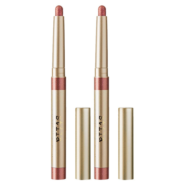 STILA  Trifecta Metallica Lip Eye and Cheek Stick, Rose Gold, 2 Count