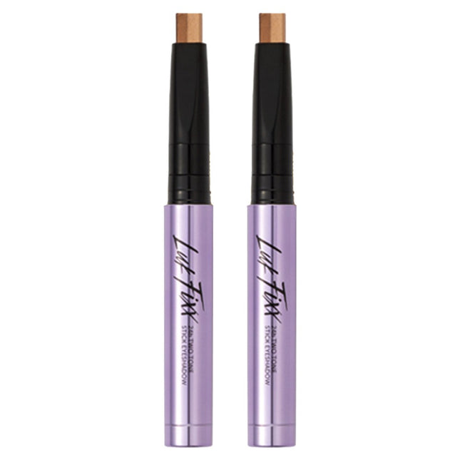 LUK  Two-tone Eyeshadow, Beige Brown, 2pcs