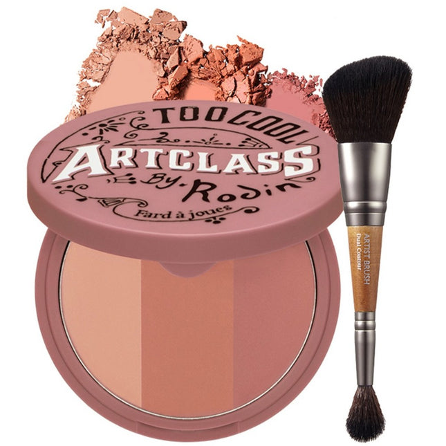 TOOCOOLFORSCHOOL ART CLASS BY RODIN BLUSHER + DUAL CONTOUR BRUSH, DE ROSE, 1 COUNT