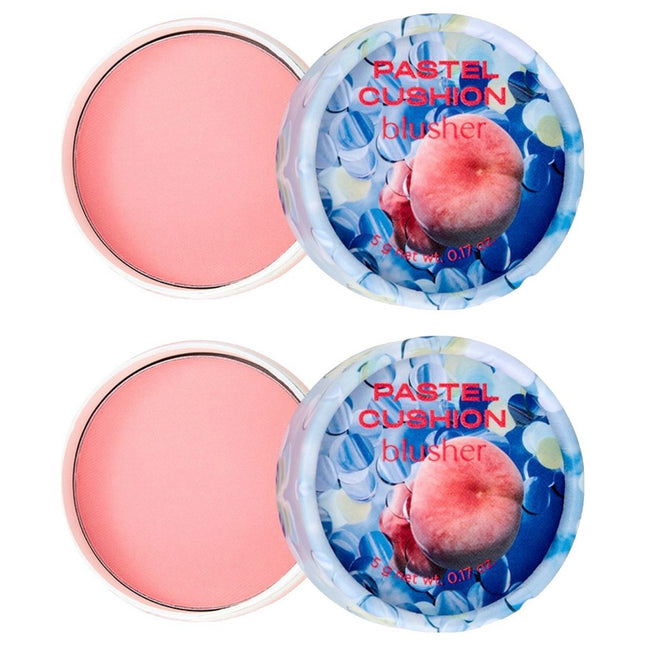 THE FACE SHOP  Pastel Cushion Blusher 5g 2EA Cold Hot Pink