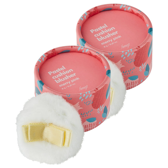 THE FACE SHOP  Pastel Cushion Blusher 6g, 03 Merry Pink, 2 count
