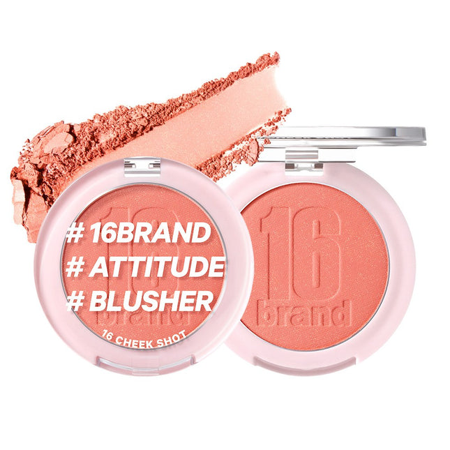 16BRAND 16Brand Cheek Shot Pact Blusher 6g Papaya Shot 1pc