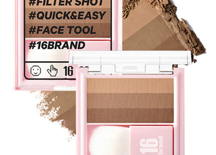 16BRAND  Filter Shot Contouring Blusher 7g, Almond