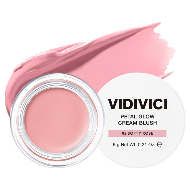 VIDIVICI  Petal Glow Cream Blush 6g, 5 Softie Rose, 1 Count